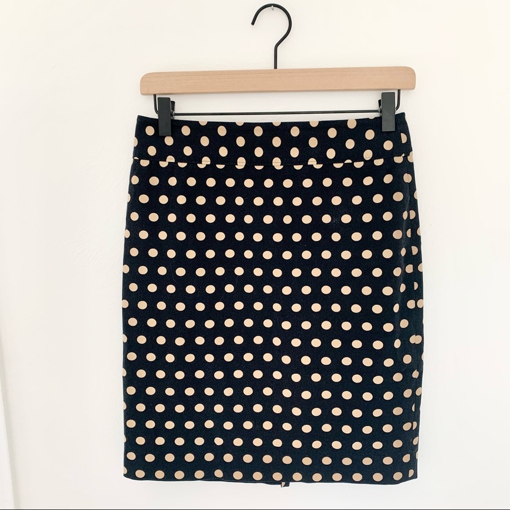 LOFT • polka dot pencil skirt